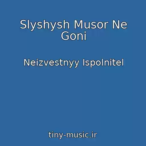 کاور آهنگ Slyshysh Musor Ne Goni از Neizvestnyy Ispolnitel