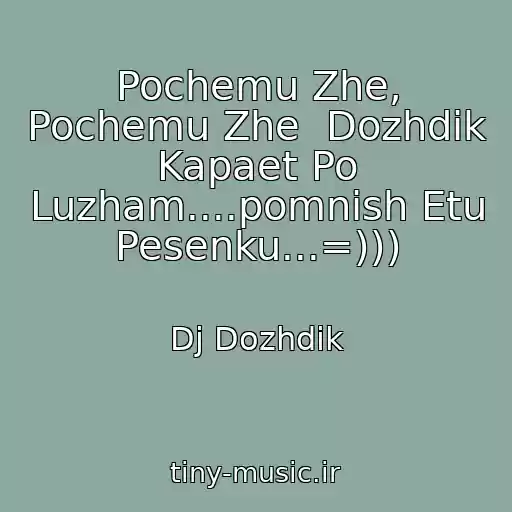 کاور آهنگ Pochemu Zhe, Pochemu Zhe  Dozhdik Kapaet Po Luzham....pomnish Etu Pesenku...=))) از Dj Dozhdik