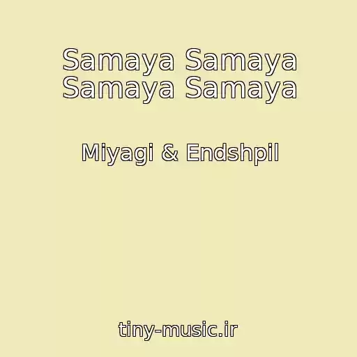 کاور آهنگ Samaya Samaya Samaya Samaya از Miyagi & Endshpil