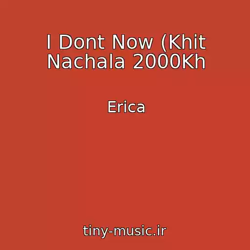 کاور آهنگ I Dont Now (Khit Nachala 2000Kh از Erica