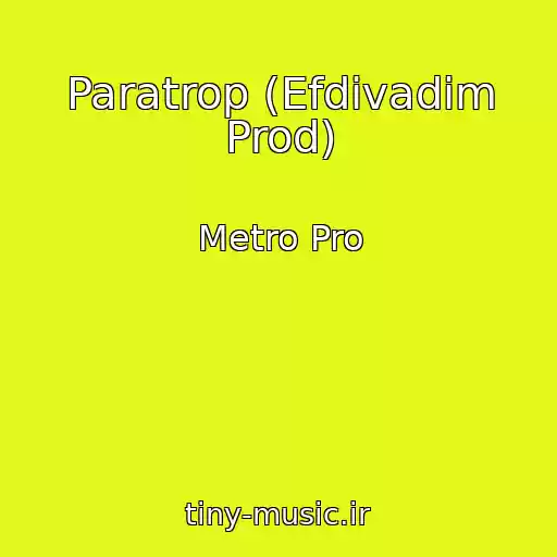 کاور آهنگ Paratrop (Efdivadim Prod) از Metro Pro