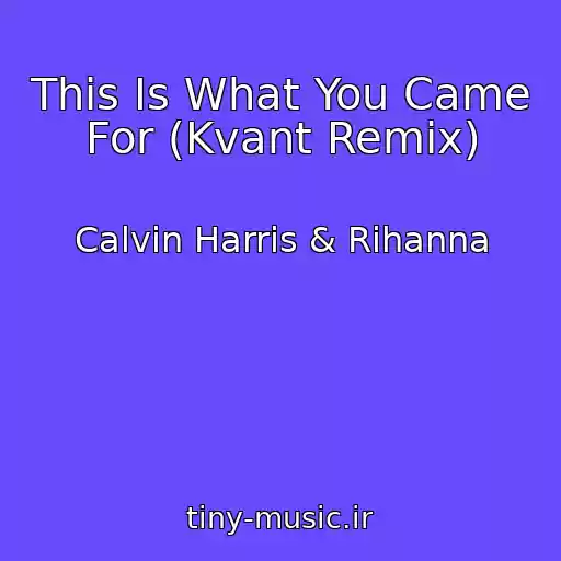 کاور آهنگ This Is What You Came For (Kvant Remix) از Calvin Harris & Rihanna