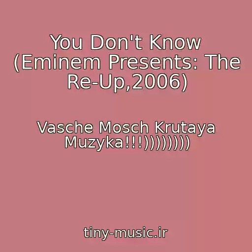 کاور آهنگ You Don't Know (Eminem Presents: The Re-Up,2006) از Vasche Mosch Krutaya Muzyka!!!))))))))