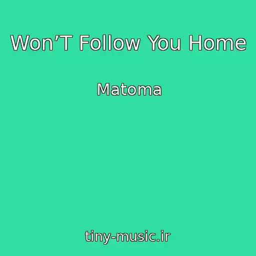 کاور آهنگ Won’T Follow You Home از Matoma