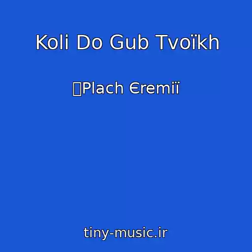 کاور آهنگ Koli Do Gub Tvoїkh از ܓPlach Єremії