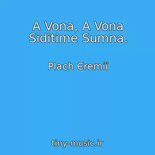 کاور آهنگ A Vona, A Vona Sidіtime Sumna. از Plach Єremії