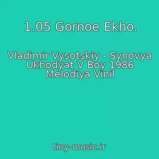 کاور آهنگ 1.05 Gornoe Ekho. از Vladimir Vysotskiy - Synovya Ukhodyat V Boy 1986 Melodiya Vinil
