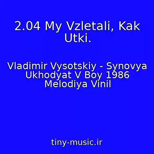کاور آهنگ 2.04 My Vzletali, Kak Utki. از Vladimir Vysotskiy - Synovya Ukhodyat V Boy 1986 Melodiya Vinil