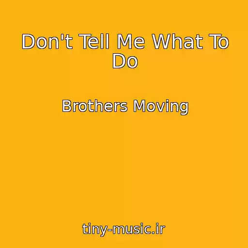 کاور آهنگ Don't Tell Me What To Do از Brothers Moving