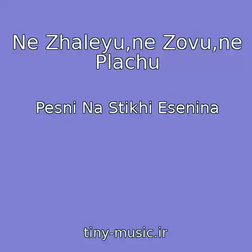 کاور آهنگ Ne Zhaleyu,ne Zovu,ne Plachu از Pesni Na Stikhi Esenina