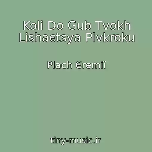 کاور آهنگ Koli Do Gub Tvokh Lishaєtsya Pіvkroku از Plach Єremії