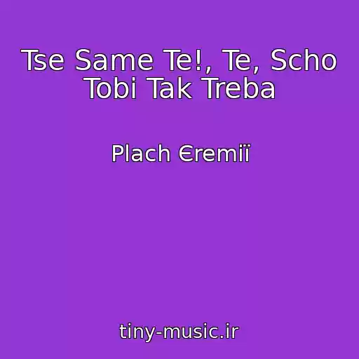 کاور آهنگ Tse Same Te!, Te, Scho Tobі Tak Treba از Plach Єremії
