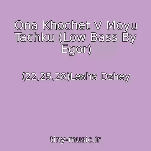 کاور آهنگ Ona Khochet V Moyu Tachku (Low Bass By Egor) از (22,25,28)Lesha Dzhey