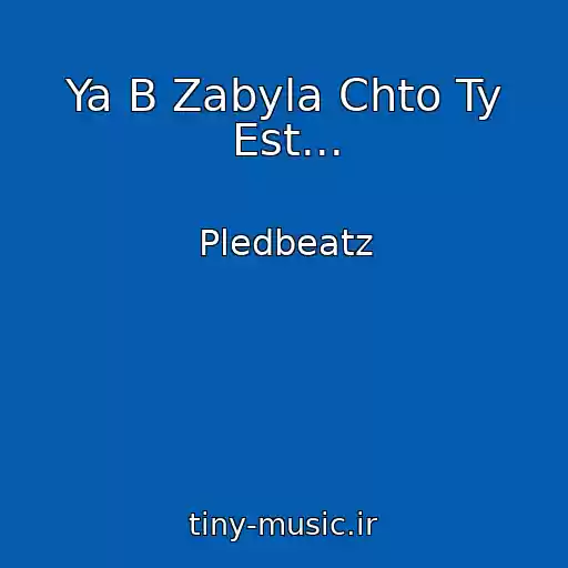 کاور آهنگ Ya B Zabyla Chto Ty Est... از Pledbeatz