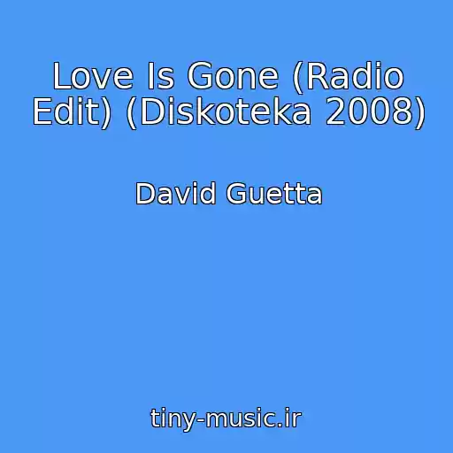 کاور آهنگ Love Is Gone (Radio Edit) (Diskoteka 2008) از David Guetta