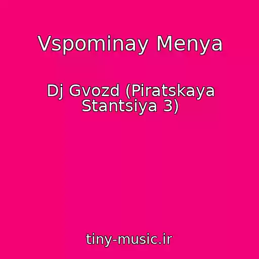 کاور آهنگ Vspominay Menya از Dj Gvozd (Piratskaya Stantsiya 3)