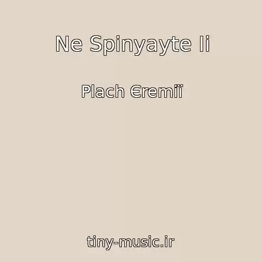 کاور آهنگ Ne Spinyayte Ii از Plach Єremії
