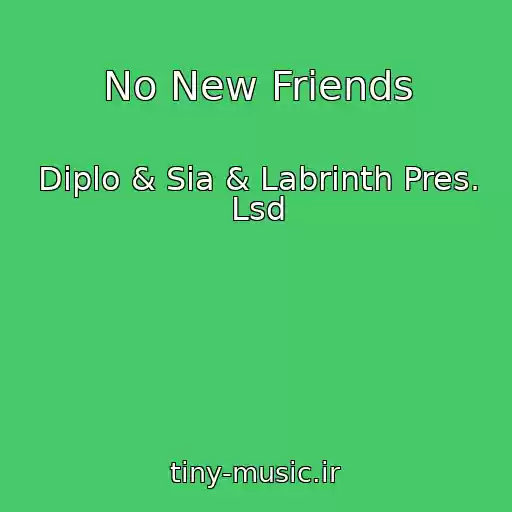 کاور آهنگ No New Friends از Diplo & Sia & Labrinth Pres. Lsd