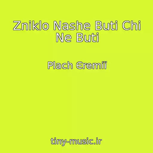 کاور آهنگ Zniklo Nashe Buti Chi Ne Buti از Plach Єremії