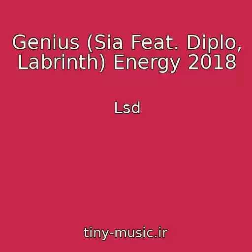 کاور آهنگ Genius (Sia Feat. Diplo, Labrinth) Energy 2018 از Lsd