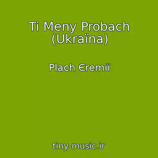 کاور آهنگ Ti Meny Probach (Ukraїna) از Plach Єremії