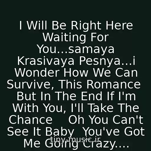کاور آهنگ I Will Be Right Here Waiting For You...samaya Krasivaya Pesnya...i Wonder How We Can Survive, This Romance  But In The End If I'm With You, I'll Take The Chance    Oh You Can't See It Baby  You've Got Me Going Crazy.... از Bryan Adams
