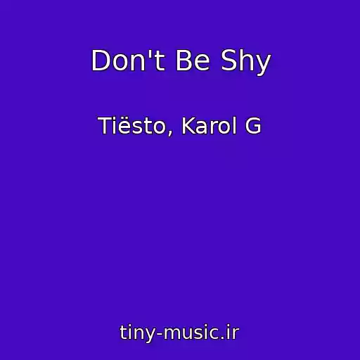 کاور آهنگ Don't Be Shy از Tiësto, Karol G
