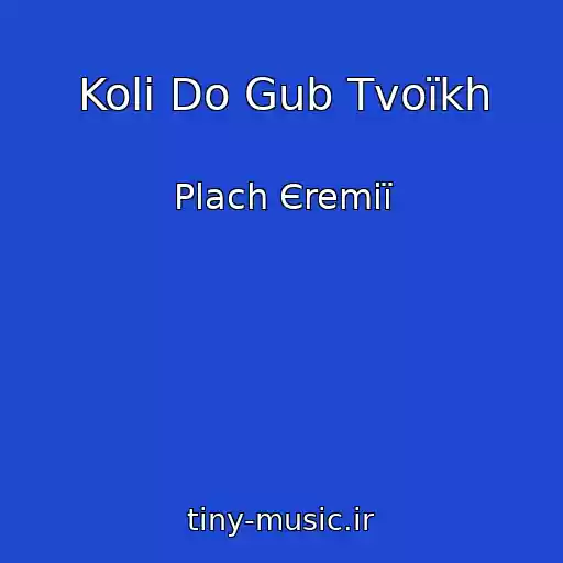 کاور آهنگ Koli Do Gub Tvoїkh از Plach Єremії