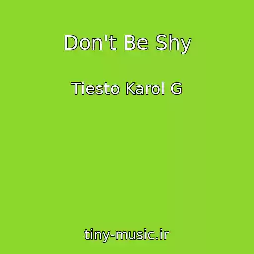 کاور آهنگ Don't Be Shy از Tiesto Karol G