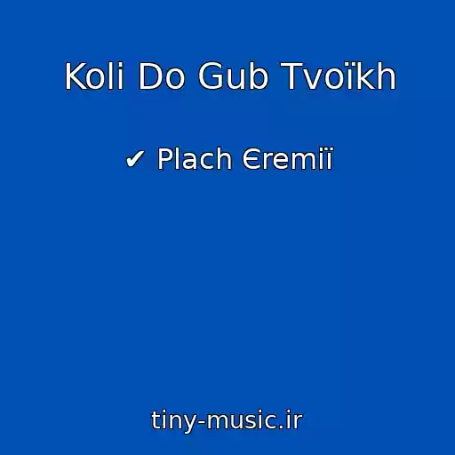 کاور آهنگ Koli Do Gub Tvoїkh از ✔ Plach Єremії