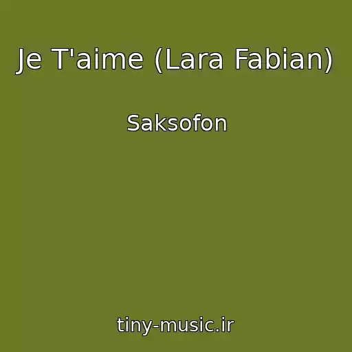 کاور آهنگ Je T'aime (Lara Fabian) از Saksofon
