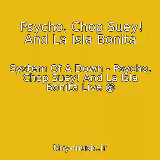 کاور آهنگ Psycho, Chop Suey! And La Isla Bonita از System Of A Down - Psycho, Chop Suey! And La Isla Bonita Live @