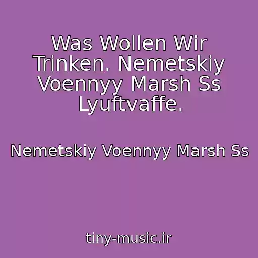 کاور آهنگ Was Wollen Wir Trinken. Nemetskiy Voennyy Marsh Ss Lyuftvaffe. از Nemetskiy Voennyy Marsh Ss