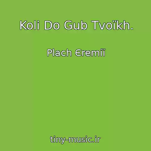 کاور آهنگ Koli Do Gub Tvoїkh. از Plach Єremії