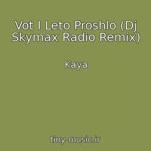 کاور آهنگ Vot I Leto Proshlo (Dj Skymax Radio Remix) از Kaya