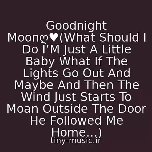 کاور آهنگ Goodnight Moonღ♥(What Should I Do I’M Just A Little Baby What If The Lights Go Out And Maybe And Then The Wind Just Starts To Moan Outside The Door He Followed Me Home...) از ღ♥Shivaree
