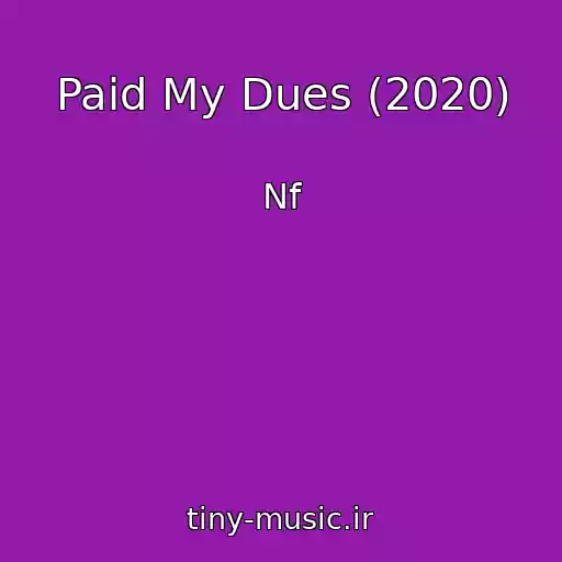کاور آهنگ Paid My Dues (2020) از Nf