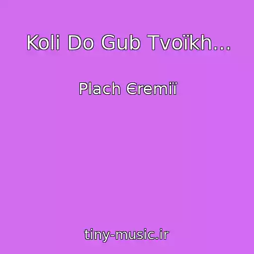 کاور آهنگ Koli Do Gub Tvoїkh... از Plach Єremії