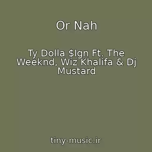 کاور آهنگ Or Nah از Ty Dolla $Ign Ft. The Weeknd, Wiz Khalifa & Dj Mustard