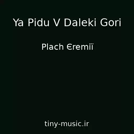 کاور آهنگ Ya Pіdu V Dalekі Gori از Plach Єremії