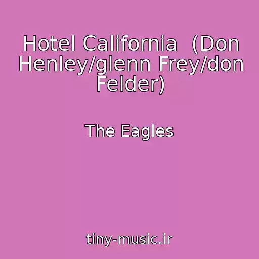 کاور آهنگ Hotel California  (Don Henley/glenn Frey/don Felder) از The Eagles