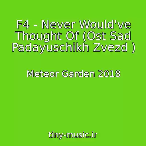 کاور آهنگ F4 - Never Would've Thought Of (Ost Sad Padayuschikh Zvezd ) از Meteor Garden 2018