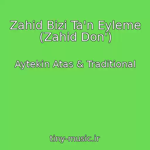 کاور آهنگ Zahid Bizi Ta'n Eyleme (Zahid Don') از Aytekin Atas & Traditional