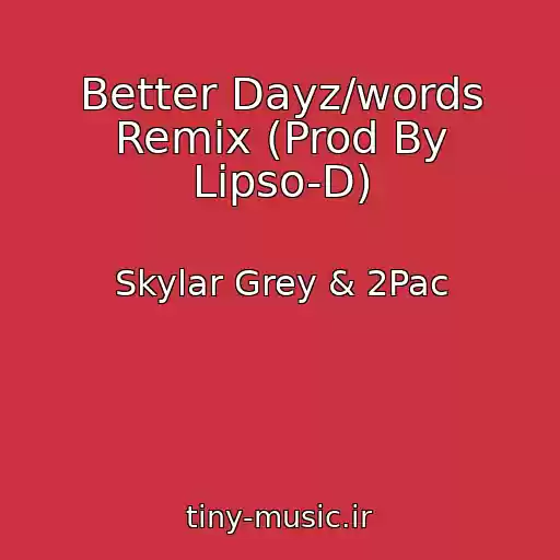 کاور آهنگ Better Dayz/words Remix (Prod By Lipso-D) از Skylar Grey & 2Pac