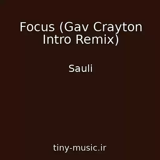 کاور آهنگ Focus (Gav Crayton Intro Remix) از Sauli