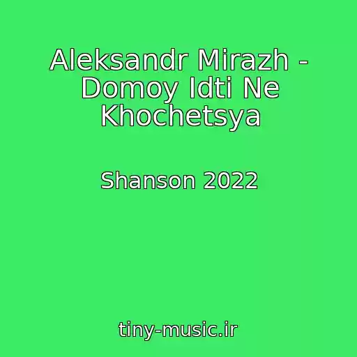 کاور آهنگ Aleksandr Mirazh - Domoy Idti Ne Khochetsya از Shanson 2022