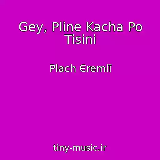 کاور آهنگ Gey, Pline Kacha Po Tisinі از Plach Єremії