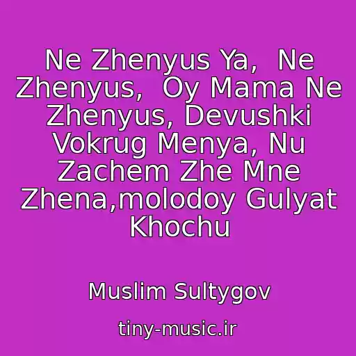 کاور آهنگ Ne Zhenyus Ya,  Ne Zhenyus,  Oy Mama Ne Zhenyus, Devushki Vokrug Menya, Nu Zachem Zhe Mne Zhena,molodoy Gulyat Khochu از Muslim Sultygov