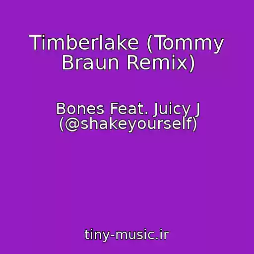 کاور آهنگ Timberlake (Tommy Braun Remix) از Bones Feat. Juicy J (@shakeyourself)