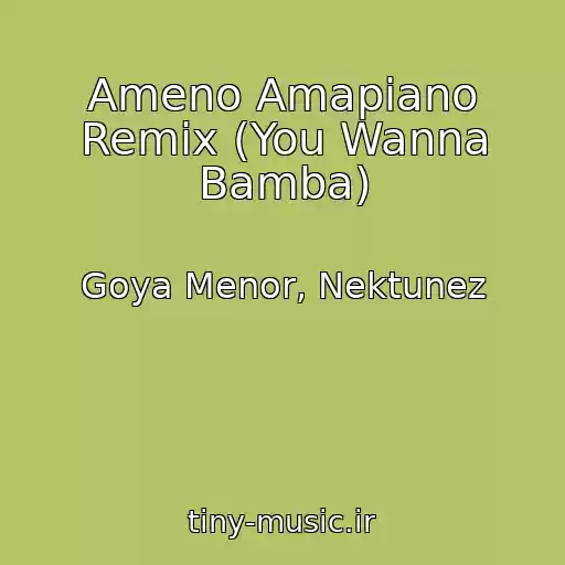 کاور آهنگ Ameno Amapiano Remix (You Wanna Bamba) از Goya Menor, Nektunez